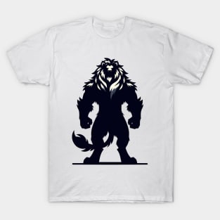 Simple Anthro Furry Lion Silhouette T-Shirt